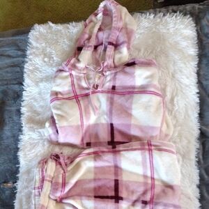Berkshire Pink and Cream Plaid  Pajama Set